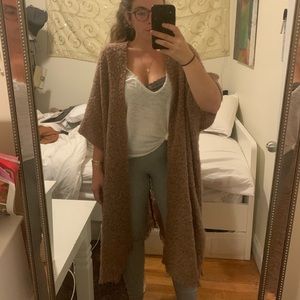 Free people oversized wool blend cardigan coat